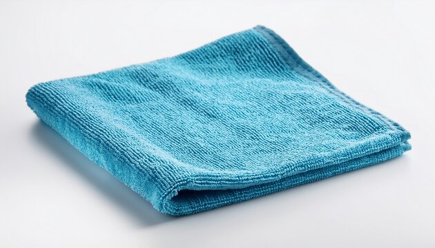 Microfiber Cleaning Cloth On White Background