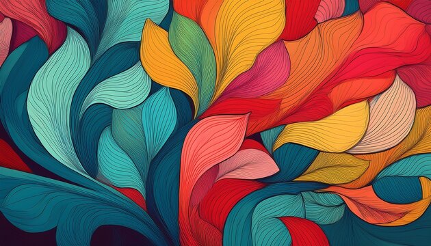 Abstract Organice Free Shape Design Of Colorful Style Artwork Decorative Simple Style Decorative With Freehand Drawing Style Background