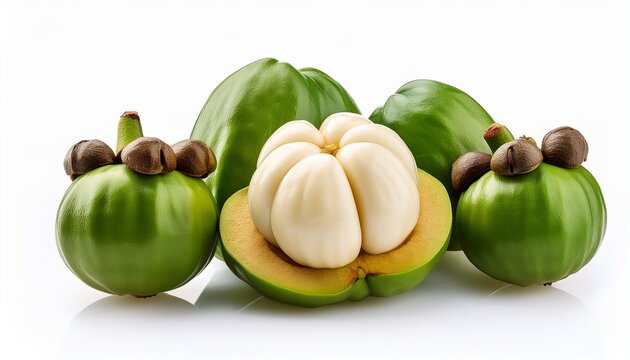 fresh garcinia atroviridis fruit isolated on white background.jpg