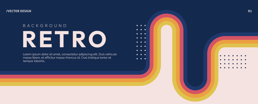 Retro vintage 70s style stripes background poster lines. shapes vector design graphic 1970s retro background. abstract stylish 70s era line frame illustration	
