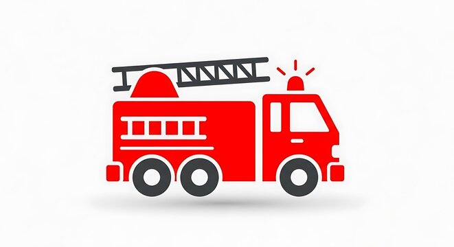Red double decker bus isolated on white background.