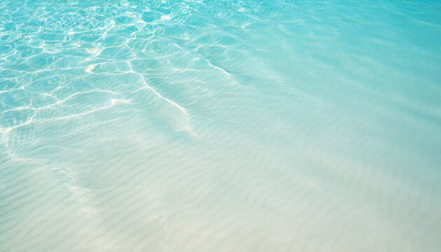 Tropical turquoise sea waves washing over white sand beach 白い砂浜に打ち寄せるターコイズブルーの熱帯の波
