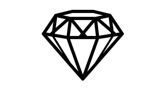 Black and white geometric diamond shape icon.