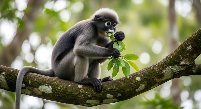 Close-up portrait of a black capped squirrel monkey.