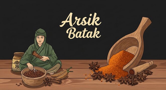 Traditional Indonesian fish dish with chili paste Arsik Batak.