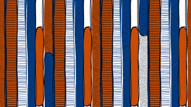 African wax print fabric pattern|orange and blue tribal stripe background|traditional ankara textile design illustration|geometric ethnic batik texture wallpaper