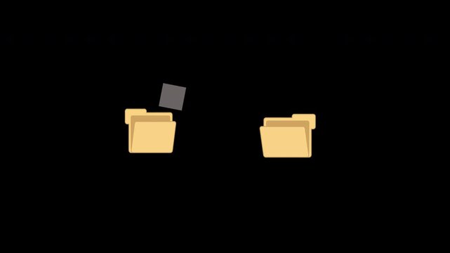 Copying between two folders motion loop- ideal for technology articles, cloud computing concepts, data management presentations, and digital service ad