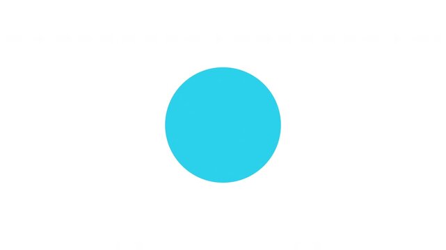 Blue round downloading arrow symbol animation video