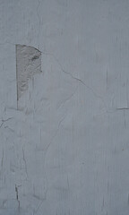Textura de pared blanca con pintura descascarada y grietas para fondo de construcción y diseño arquitectónico © Manuela