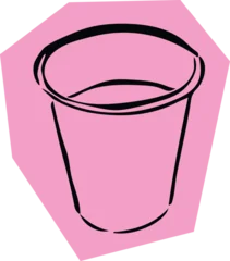 takeaway coffee cup sticker,  outline doodle illustration  © Alona