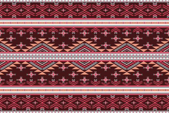 Geometric ethnic seamless pattern traditional background , geometric-ethnic-seamless-pattern-traditional-background-textile-design-illustration