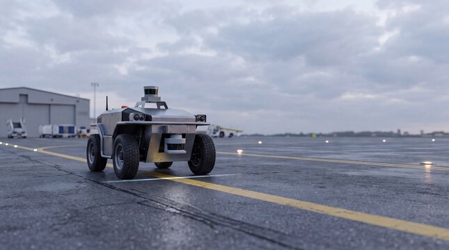 Autonomous Runway Inspection Vehicle at a Modern Airport