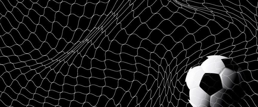 Fishing net seamless pattern. Soccer and football gates mesh. Fishnet texture. Basketball hoop and hockey net pattern. Sportswear texture. Chain link fence. Vector illustration on black background.