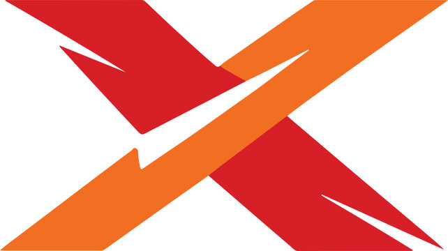 Dynamic Crossed Arrows in Vibrant Gradient Colors.