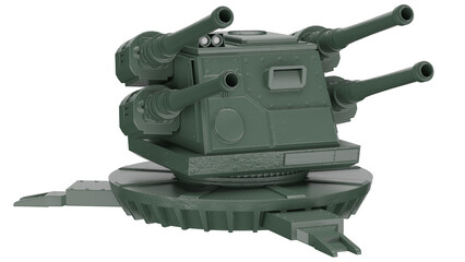 3d rendering military turret © santiago