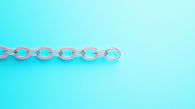 teamwork Chain Link Broken chain with a missing link, symbolizing weakness, disunity, and the negative impact of a missing team member.