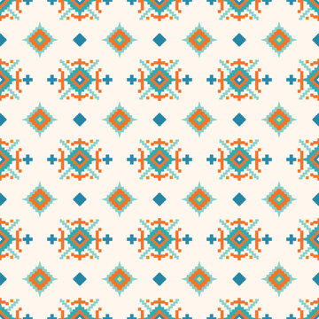 Aztec tribal seamless pattern vector illustration.