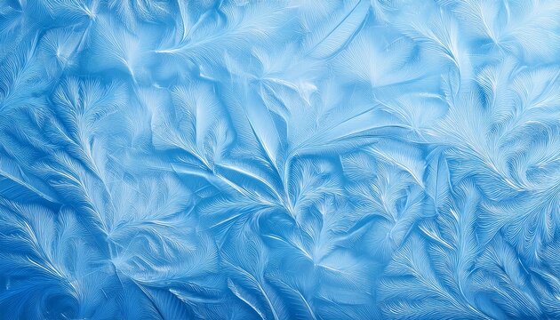 Abstract Blue Ice Texture Background Winter And New Year Backdrop For Wallpaper Poster Banner With Copy Space