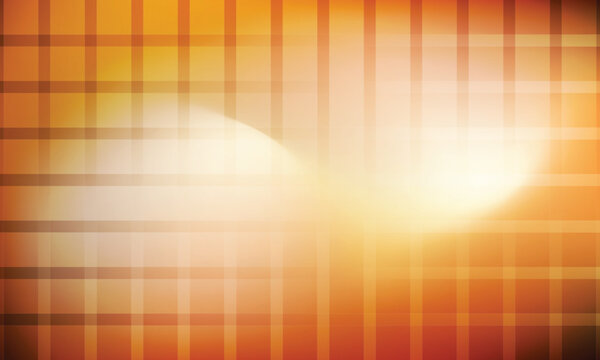 Abstract orange and yellow grid background with a bright light flare effect