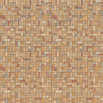 Seamless geometric wooden parquet pattern with warm tones