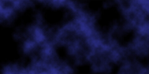 Obraz premium Grunge halftone overlay background with smoke or fire motion texture. Acid blue color y2k aesthetics. Vector backdrop design template and creative
