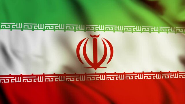 Iran flag waving flag 3d animation