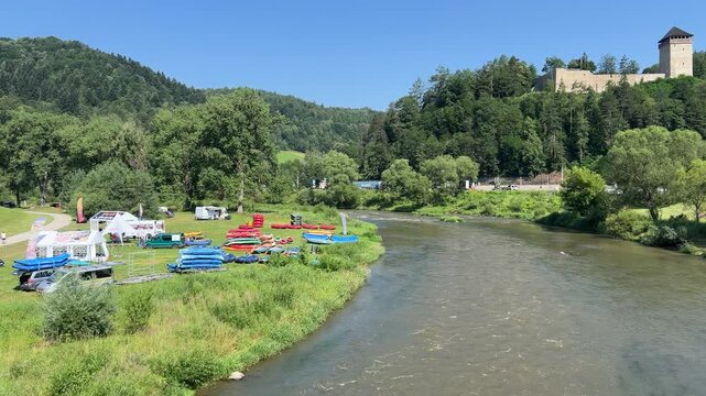 Rzeka Poprad, Muszyna, Beskid Sądecki.