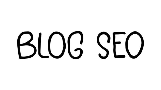 Blog SEO Hand Drawn Scribble Text Effect