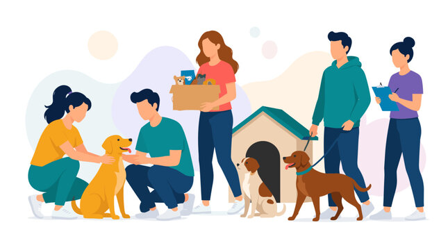Adopt a Shelter Dog Month Celebrating Compassionate Pet Adoption and Responsible Ownership with Happy Families and Playful Dogs.