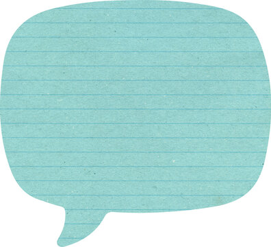 Light blue speech bubble lined paper texture chat icon for communication social media message design