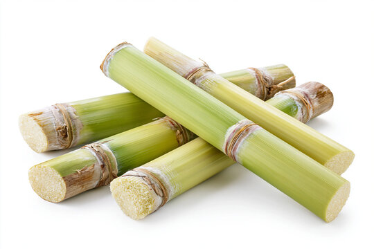 Sugar Cane Isolated on White Background