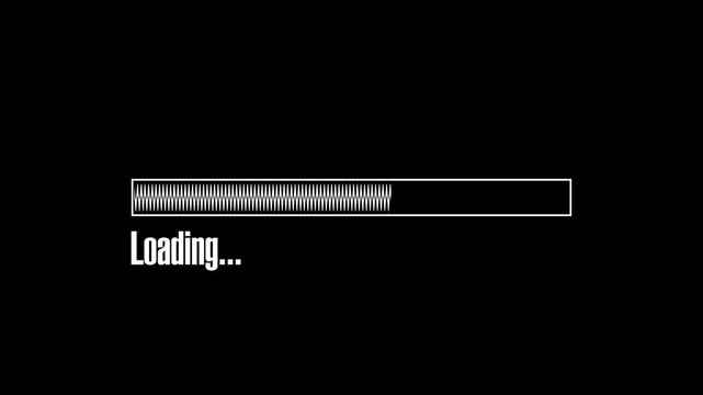 White progress bars display system boot calculations over black frames. Jagged texture lines overlay this rugged technical chart asset. Minimal indicators increment.