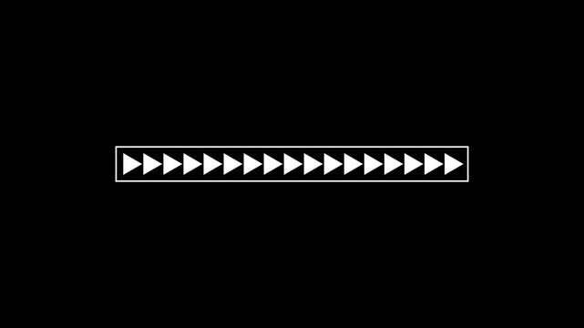 White arrows increment data tracking tasks inside an update block. Chevron vectors emphasize fast data streaming metrics perfectly. The progress bars run.