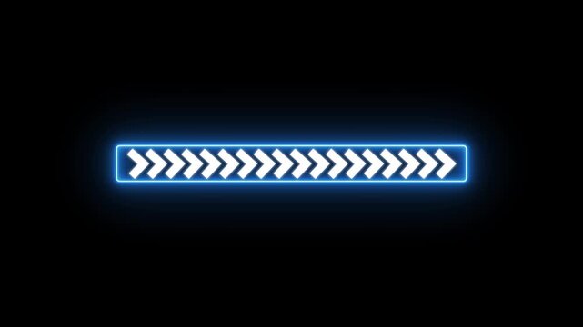 Blue progress meters stream network data packets across dark displays. Chevron indicator vectors point out active software transfers clearly. Neon channels load.
