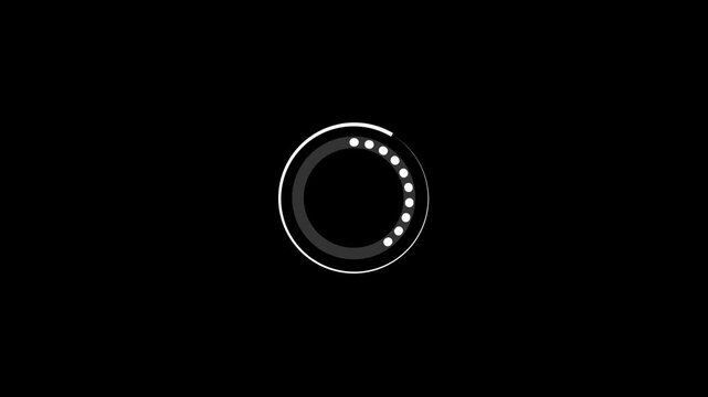 Fading loading circles revolve cleanly to establish active data buffering. Minimalist vector components track ongoing application processing. Status wheels spin.