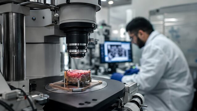 Biomedical Electron Microscopy Laboratory with High-Resolution Cellular Imaging, Ultrastructural Analysis and Advanced Biomedical Research, Medical Illustration