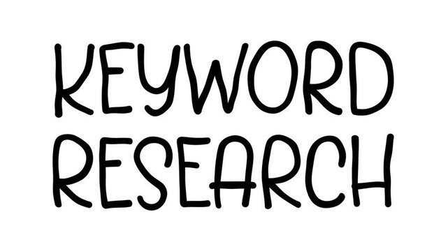 Keyword Research Hand Drawn Scribble Text Effect