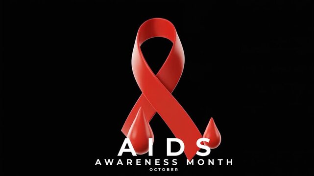 AIDS Awareness Month HIV Prevention and Healthy Living Awareness. Animation Video.