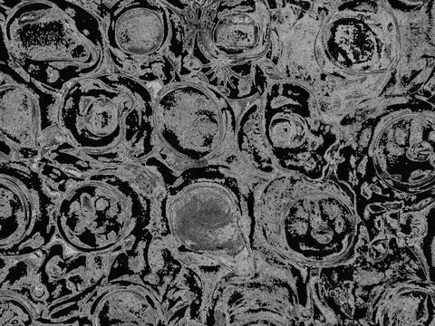 High contrast black and white graphic texture of antique teapots, creative inverted ceramic dishes pattern for modern wallpaper design
