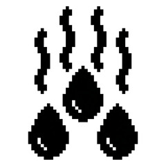 Fototapeta premium Solid Water Evaporation Pixel Art Icon, Humidity and Moisture Symbol
