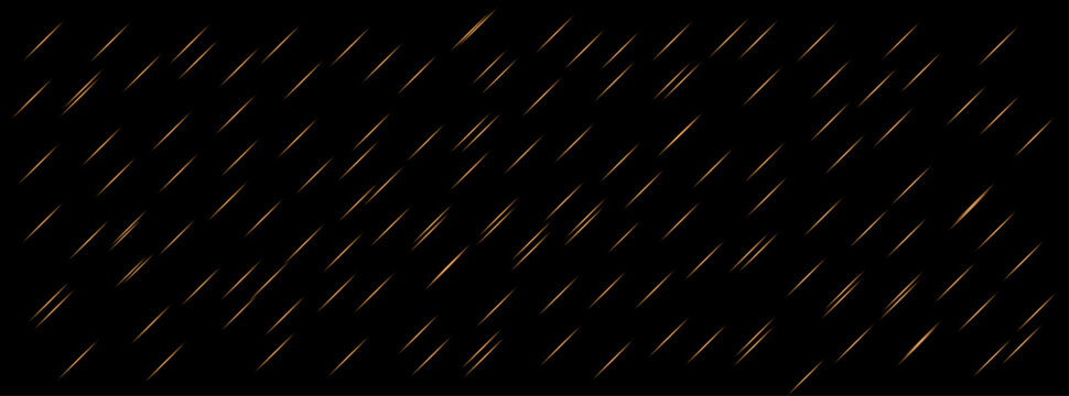 Dynamic light effect and neo design background abstract golden lines on black for modern digital art
