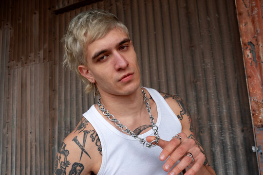 Dynamic Urban Portrait With Tattoos