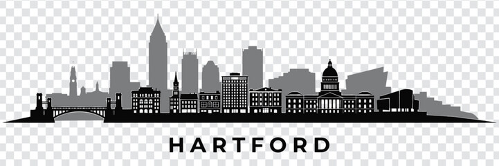 Hartford connecticut city skyline silhouette © MstSabina