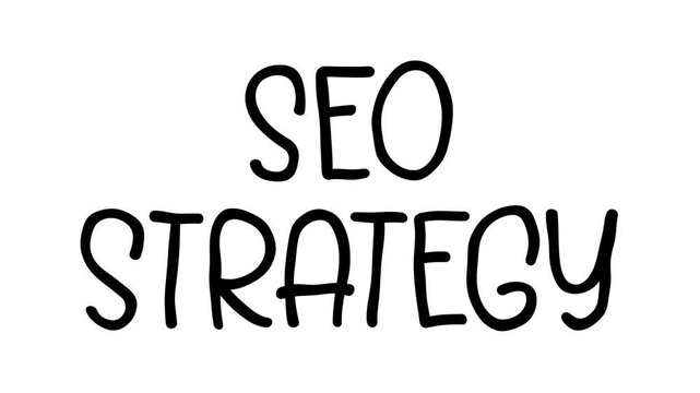 SEO Strategy Hand Drawn Scribble Text Effect