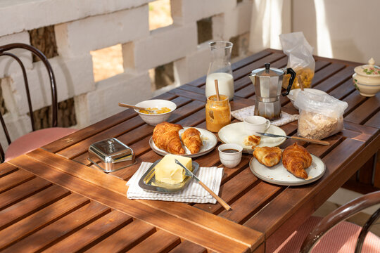 Italian Summer Breakfast: Authentic Moments on a Rustic Patio