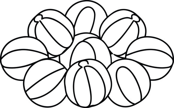 A fun arrangement of multiple inflatable beach balls stacked together, perfect for summer activities and play