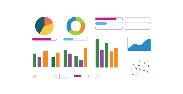 Business Infographic Data Visualization Set