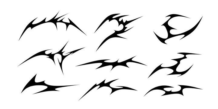 Neo tribal abstract shapes graphic elements