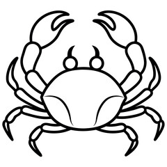 Fototapeta premium Crab vector silhouette 