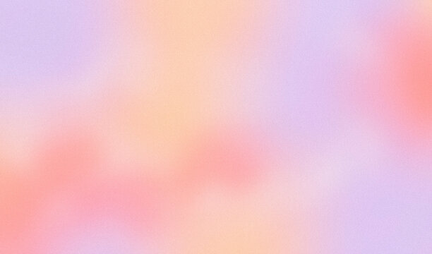 Abstract bright pastel gradient background with vibrant coral pink waves soft lavender accents and retro grainy noise texture